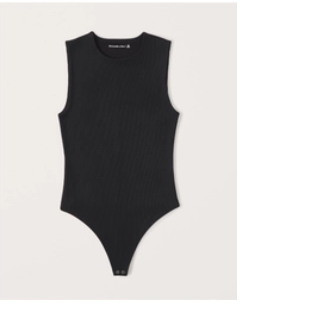 Abercrombie & Fitch Refined Seamless Rib Fabric Crew Tank Bodysuit